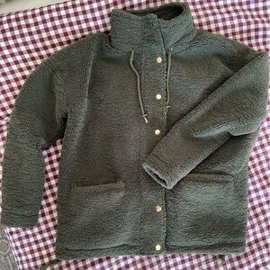 One/Third Green Sherpa Jacket